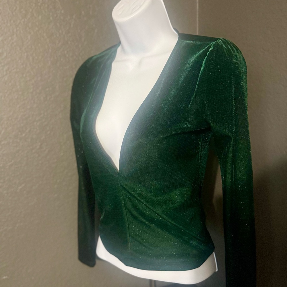 Elegant Emerald Green Women's Top